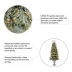 5 ft. Pre-Lit Pine Artificial Christmas Porch Tree with 180 Warm White Lights and Pine Cones (2-Pack)