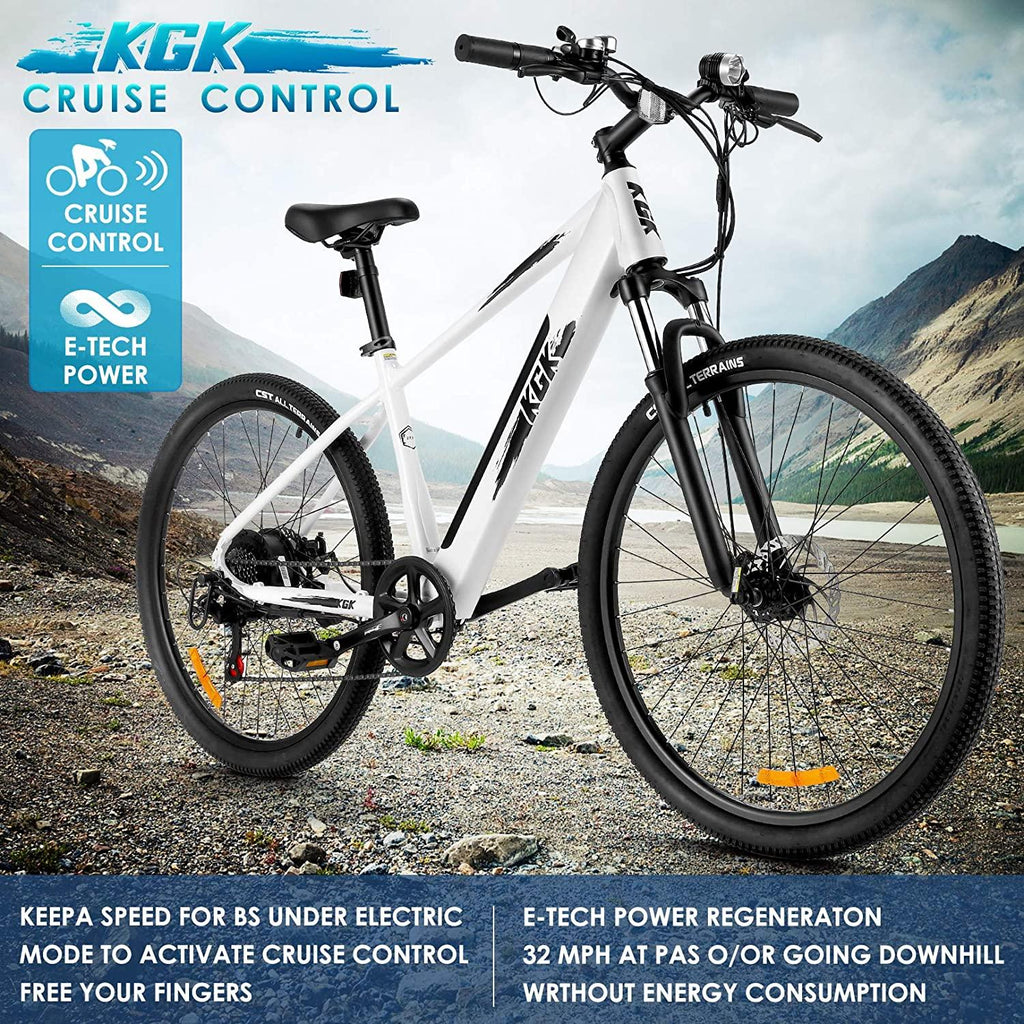 27.5" Electric Bike for Adults,36/48V Electric Bicycle/Mountain Ebike/Commuter Electric Bike 350W with Removable Lithium Battery,Professional 7 Speed Gears,Fat Tire Electric Bike for Women&amp; Men