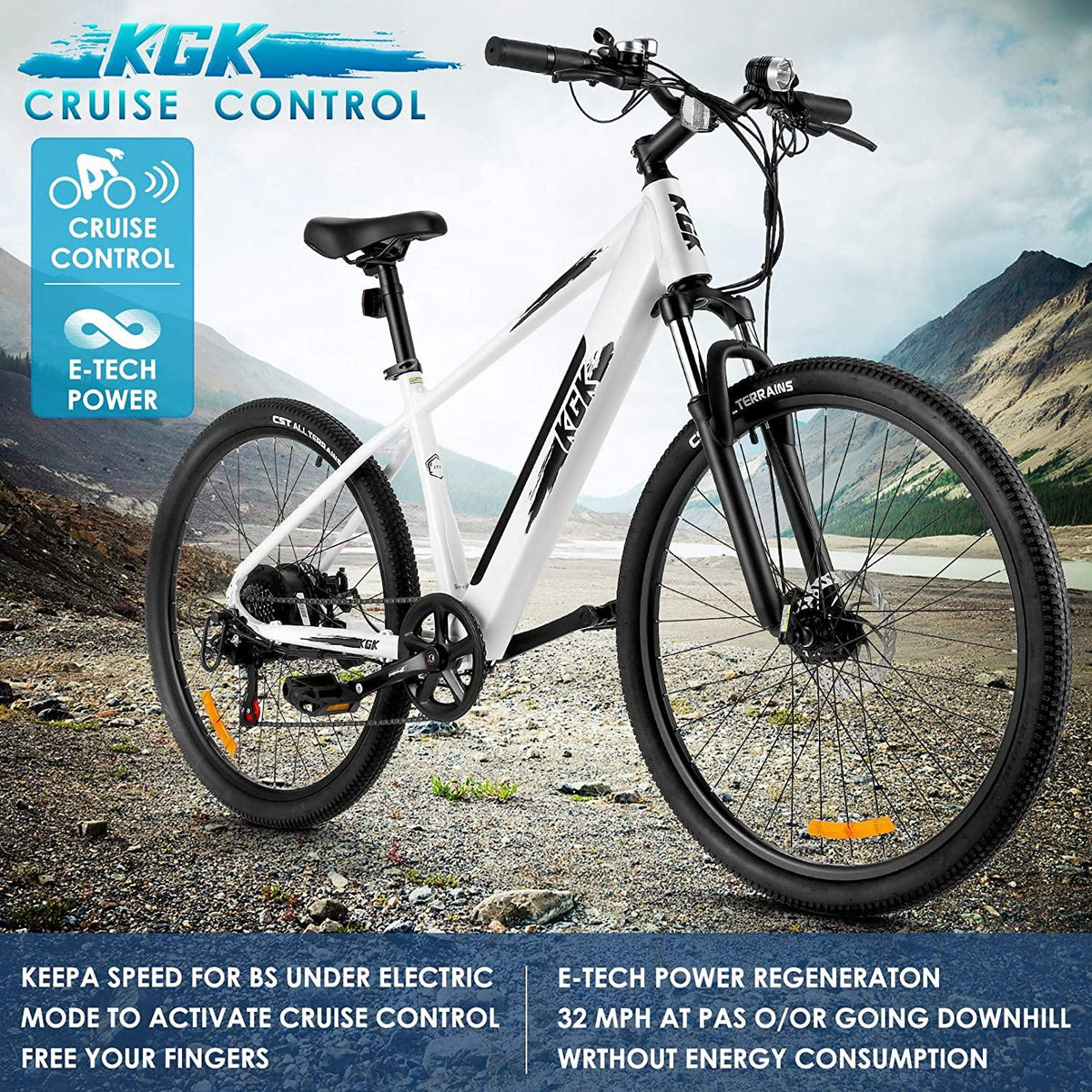 27.5" Electric Bike for Adults,36/48V Electric Bicycle/Mountain Ebike/Commuter Electric Bike 350W with Removable Lithium Battery,Professional 7 Speed Gears,Fat Tire Electric Bike for Women&amp; Men