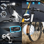 27.5" Electric Bike for Adults,36/48V Electric Bicycle/Mountain Ebike/Commuter Electric Bike 350W with Removable Lithium Battery,Professional 7 Speed Gears,Fat Tire Electric Bike for Women&amp; Men