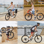 27.5" Electric Bike for Adults,36/48V Electric Bicycle/Mountain Ebike/Commuter Electric Bike 350W with Removable Lithium Battery,Professional 7 Speed Gears,Fat Tire Electric Bike for Women&amp; Men