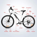 27.5" Electric Bike for Adults,36/48V Electric Bicycle/Mountain Ebike/Commuter Electric Bike 350W with Removable Lithium Battery,Professional 7 Speed Gears,Fat Tire Electric Bike for Women&amp; Men