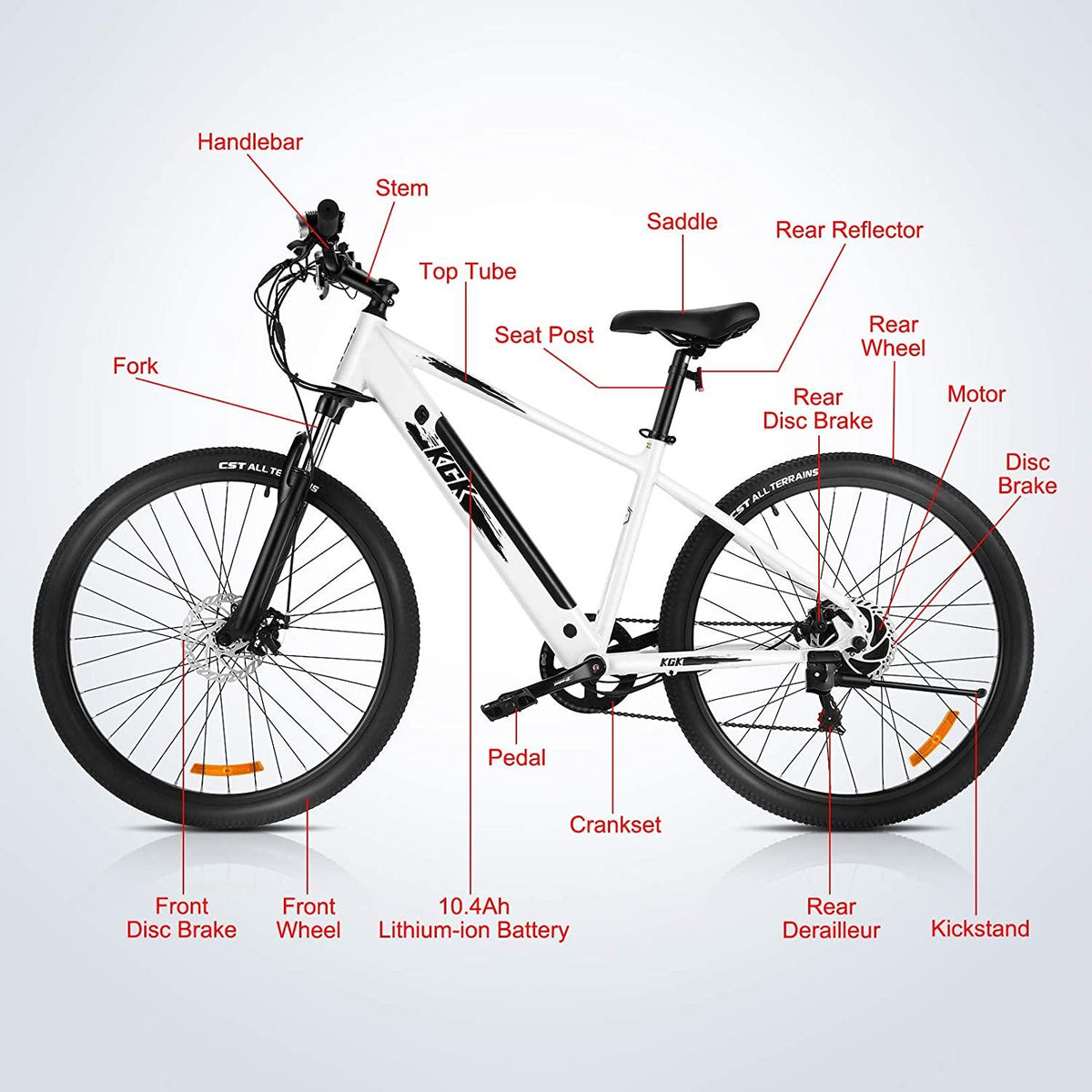 27.5" Electric Bike for Adults,36/48V Electric Bicycle/Mountain Ebike/Commuter Electric Bike 350W with Removable Lithium Battery,Professional 7 Speed Gears,Fat Tire Electric Bike for Women&amp; Men