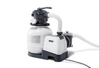 intex 26645eg sx2100 krystal clear sand filter pump for 12in, light grey