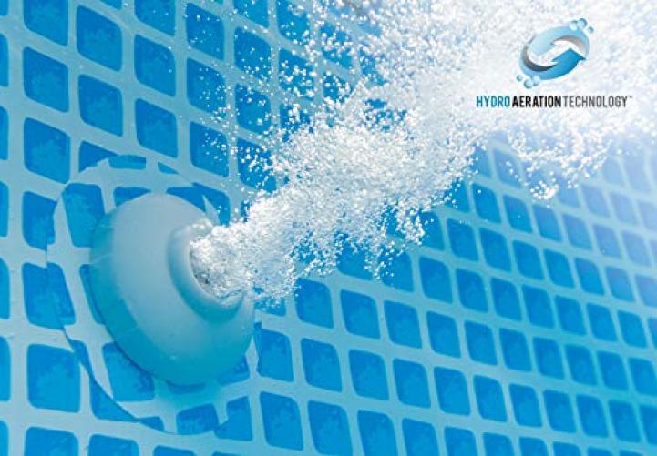 intex 26645eg sx2100 krystal clear sand filter pump for 12in, light grey