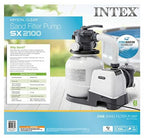 intex 26645eg sx2100 krystal clear sand filter pump for 12in, light grey