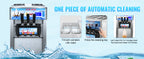 Soft Serve Ice Cream Machine, 18L/H Yield Commercial Ice Cream Maker, 1200W Countertop Soft Serve Ice Cream Maker with LCD Panel Puffing ShortaAlarm for Bars Coffee Shop Restaurant (ZM-168)