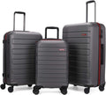 Hardside Spinner, Carry-On, Wear-resistant, scratch-resistant Suitcase 20''24''28''set Luggage with Wheels (3-piece Set, Grey color)