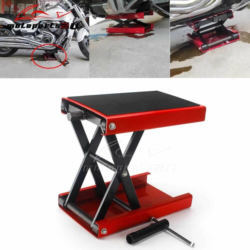 1100LB Center Lift Jack Crank Repair Stand For Motorcycle Dirt Bike ATV Cruisers