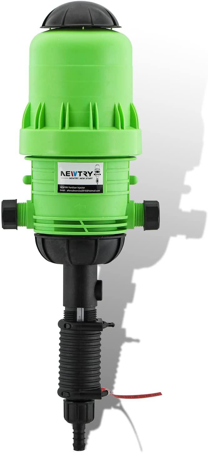 newtry 0.4%-4% fertilizer injector for drip irrigation adjustable water powered dosing pump 3/4" npt