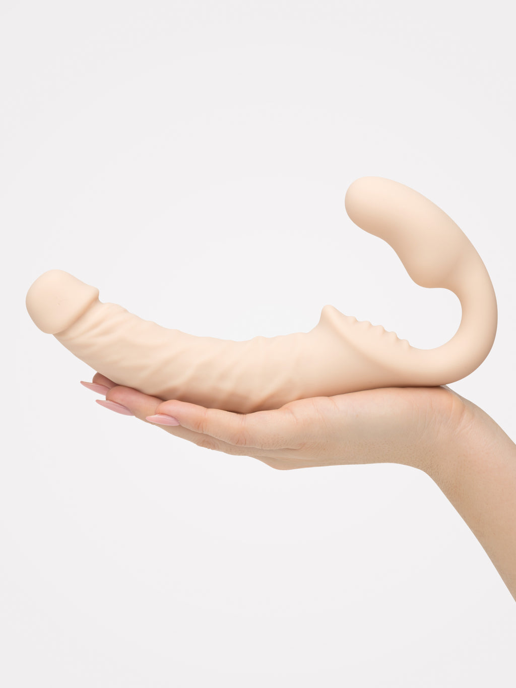 Lifelike Lover Luxe Posable Realistic Silicone Strapless Strap-On, Flesh Pink