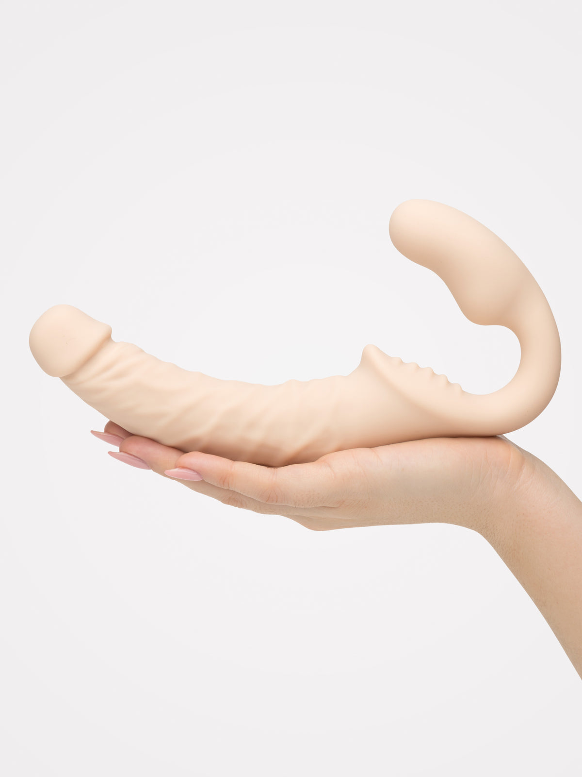 Lifelike Lover Luxe Posable Realistic Silicone Strapless Strap-On, Flesh Pink