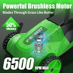 Cordless Lawn Mower, Electric Small Lawn Mower with 2 x 21V 4.0Ah Battery, Lightweight Mini Lawn Mower with Brushless Motor, 3 Cutting Heights, Garden Yard Lawn Care
