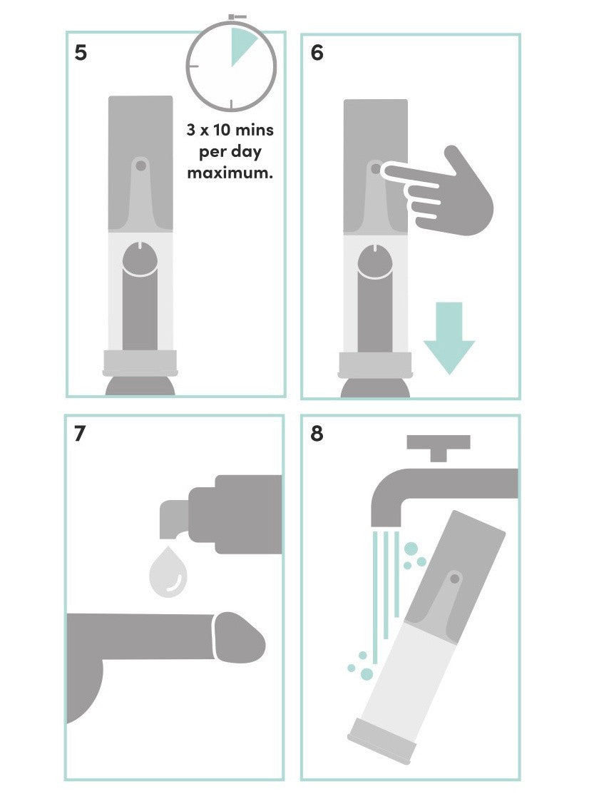 Lovehoney Health Penis Pump and Ring Set, Grey