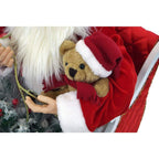28 in. Christmas Animated Santa Claus in Sleigh with Music, Lights and Motion