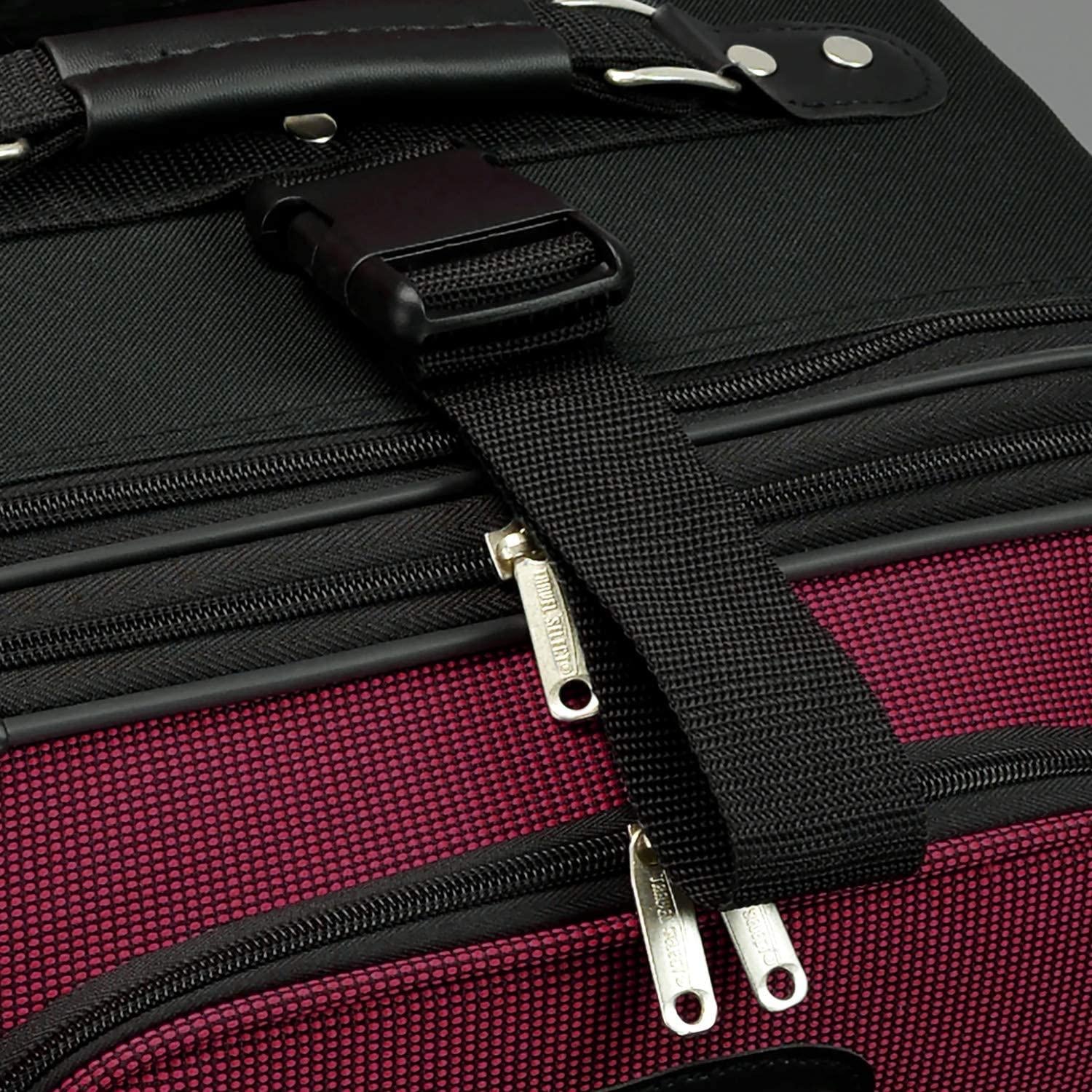 Amsterdam Expandable Rolling Upright Luggage, Burgundy, 8-Piece Set