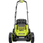 RYOBI Manual Push Lawn Mower 13 in. 18V Lithium Ion Bagger ABS Battery/Charger