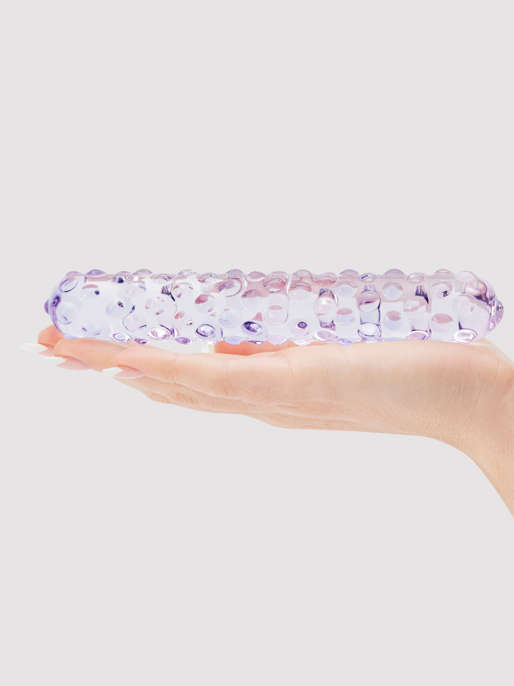 Lovehoney Nubby Textured Sensual Glass Dildo, Purple