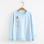 Babakud Early Autumn Embroidery Loose Casual Sweatshirt