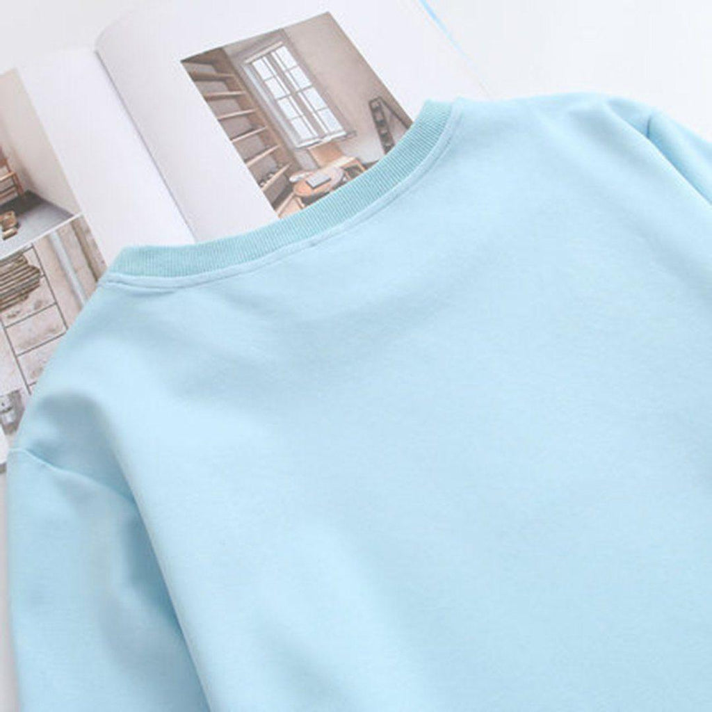 Babakud Early Autumn Embroidery Loose Casual Sweatshirt