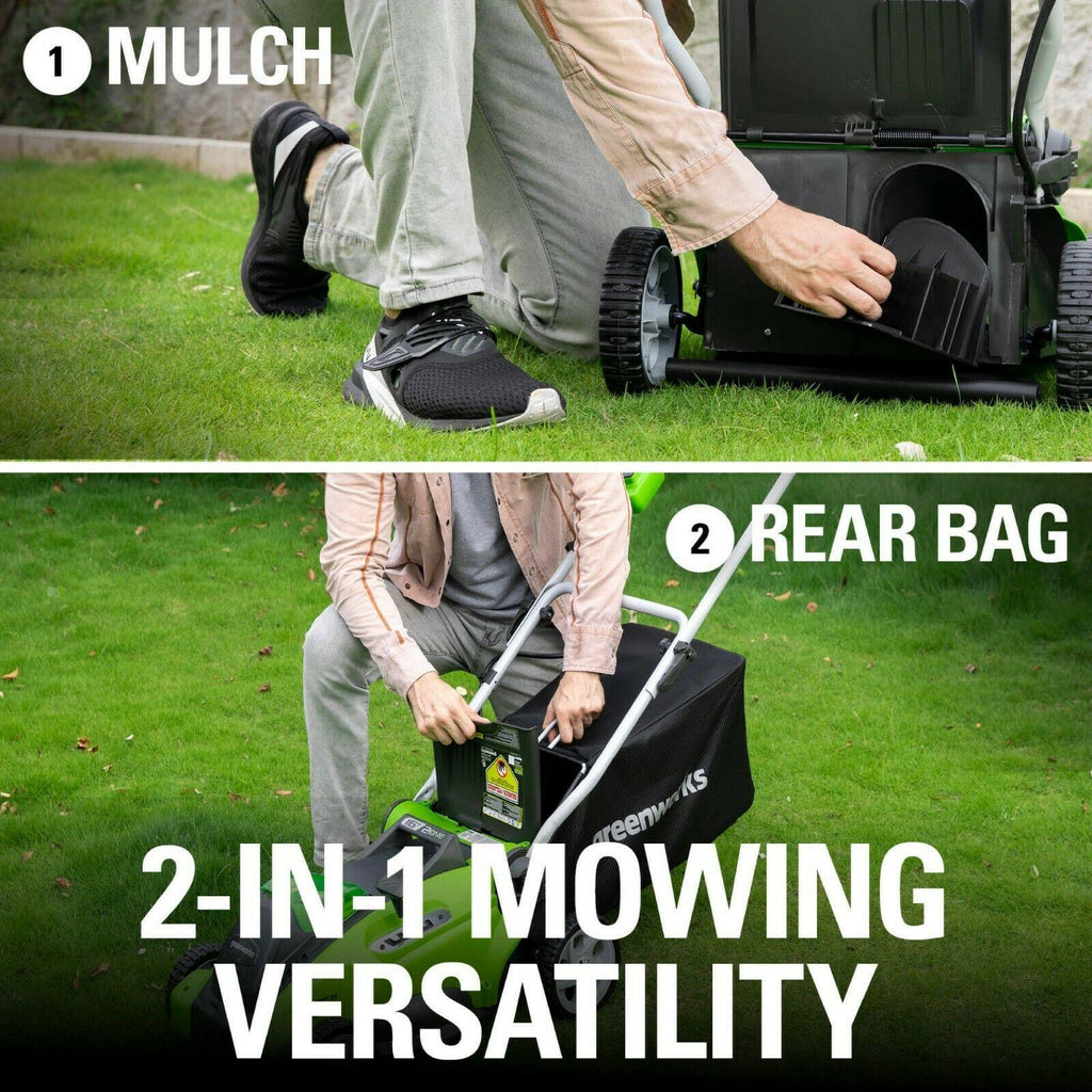Greenworks G-MAX 40V 16'' Cordless Lawn Mower with 4Ah Battery - 25322 Model