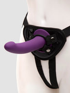 Desire Luxury Rechargeable Remote Control Vibrating Strap-On Kit, Purple