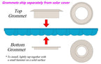 28' round swimming pool solar cover blanket 800, 1200 and 1600 series w grommets