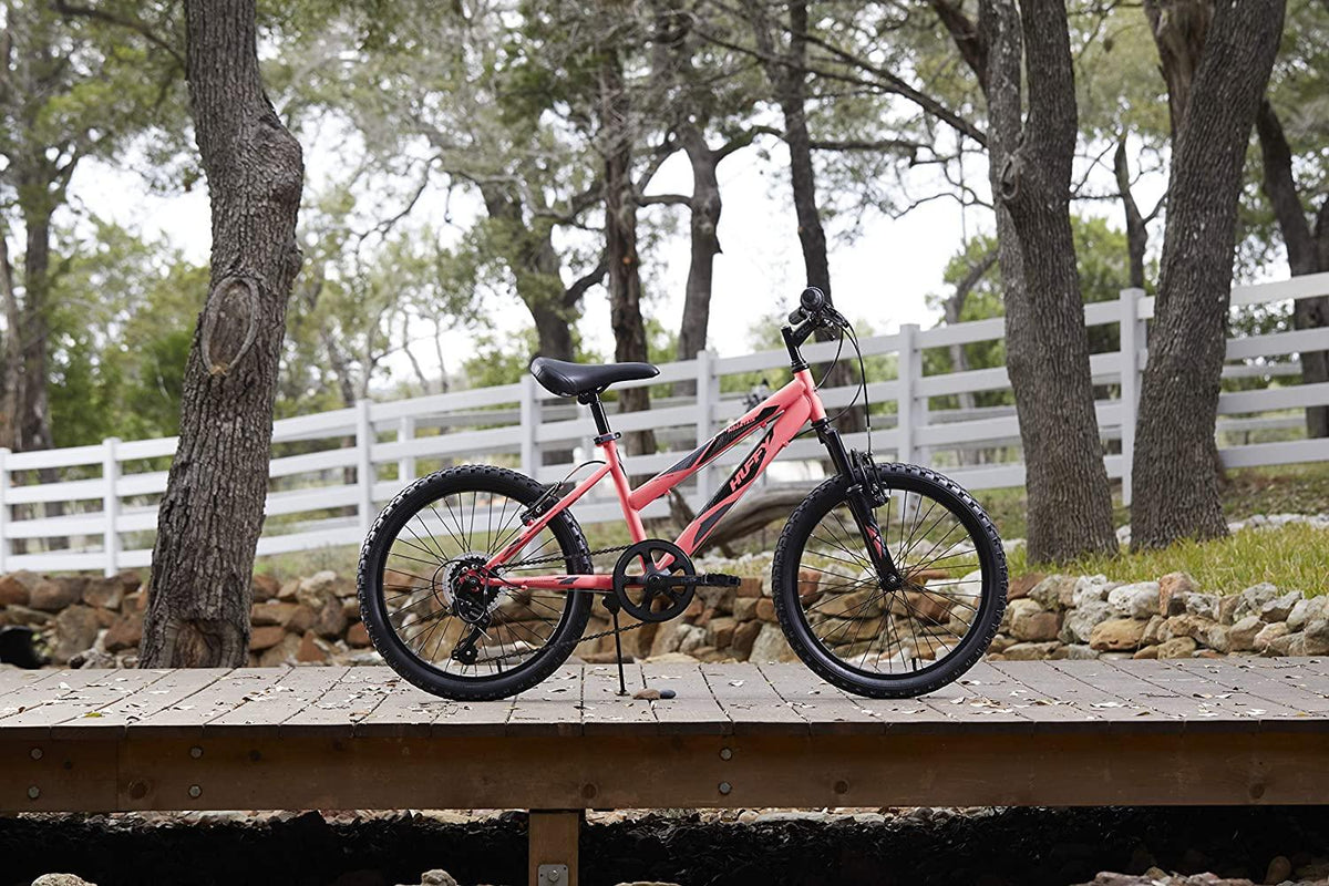 Huffy Kids Hardtail Mountain Bike for Girls, Stone Mountain 20 inch 6-Speed, Solar Flare, 20 Inch Wheels/13 Inch Frame, Model Number: 73818