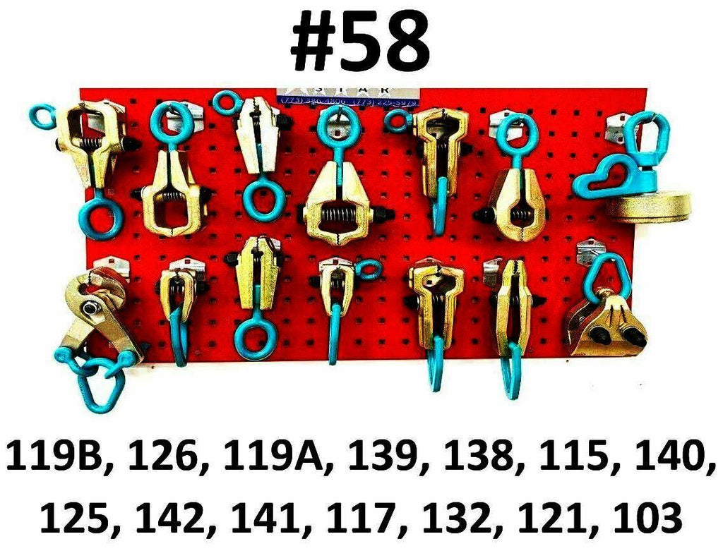 SET#58 HEAVY DUTY AUTO BODY FRAME MACHINE 14 PIECE PULLING BEST TOOLS AND CLAMPS