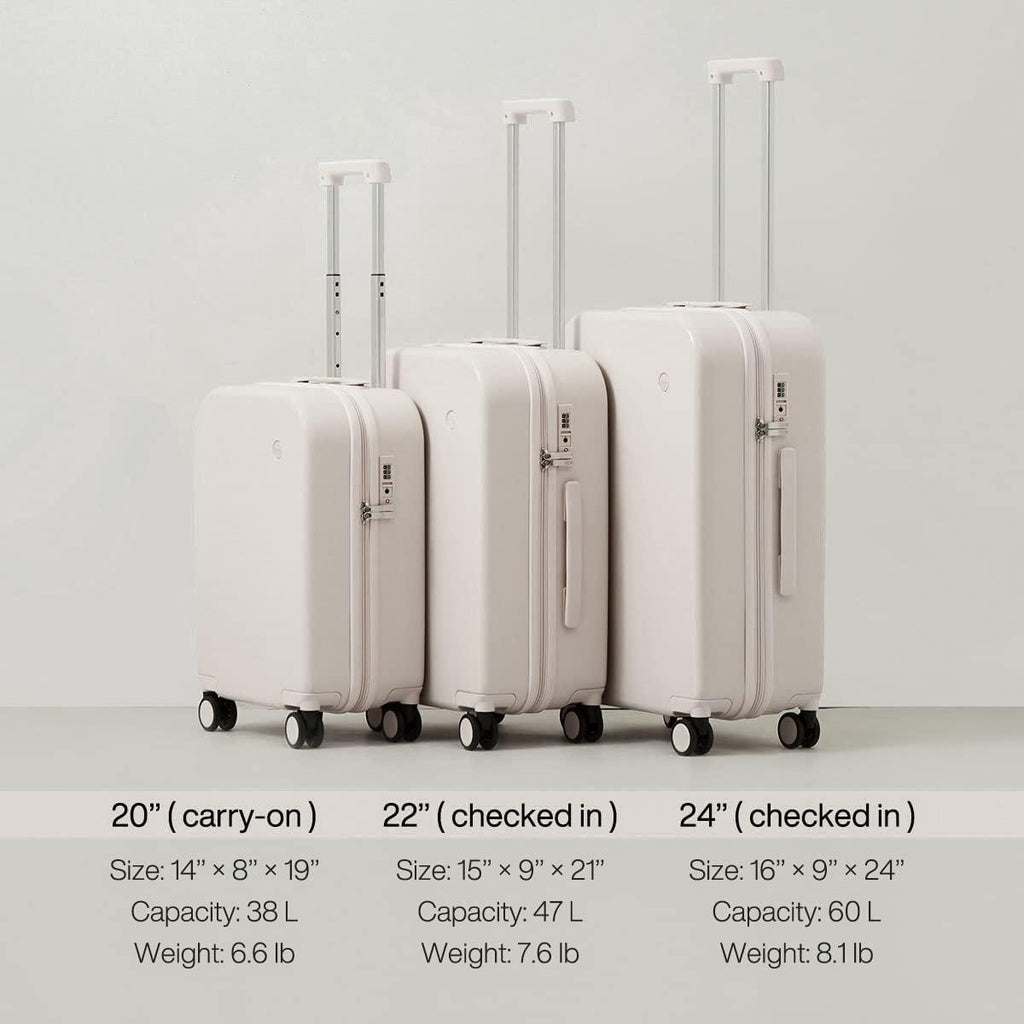 Suitcase Carry on Luggage, Mixi Spinner Wheels Luggage Hardshell Lightweight Rolling Suitcases PC with TSA Lock for Business Travel