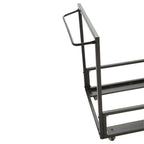 White / Gray Metal Frame Stackable Folding Chair (Set of 9)
