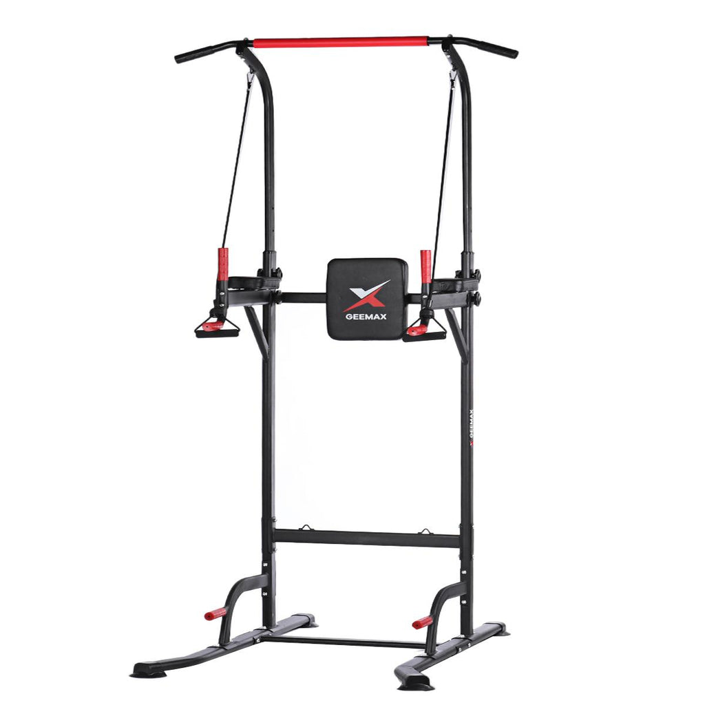 Dip Station Chin up Bar Core Power Tower Pull Push Home Gym Fitness Equipment Resistance Band Adjustable Height