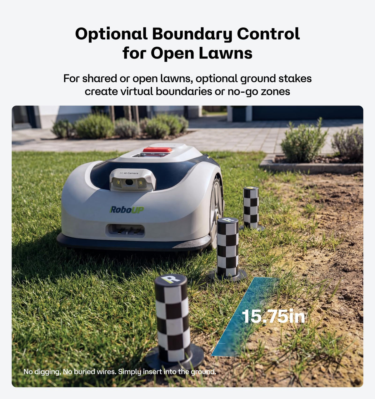 Raccoon 2 SE Robot Lawn Mower, Wire-Robotic Lawn Mower Without RTK for Max. 0.15 Acre Lawn Area, 1.18"–3.15” Cutting Height, with AI Obstacle Avoidance, 5Ah Fast-Charging Battery for Small Lawns