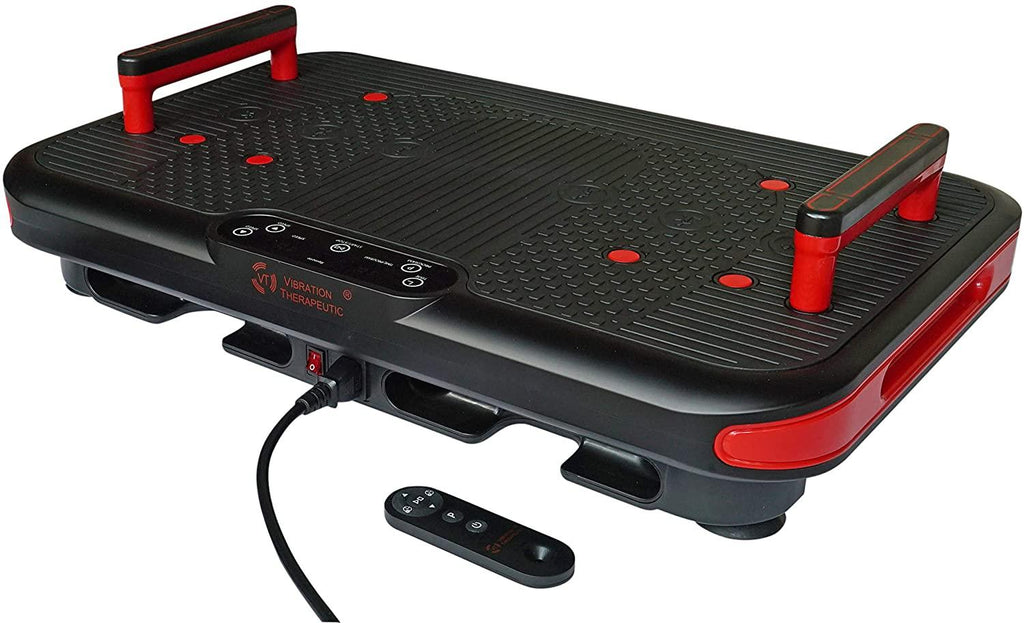 VT Vibration Plate - Pivotal Oscillation 5-14Hz - Advanced Mechanical  - Pushup Bars for Upper Body Exercise - Model VT027
