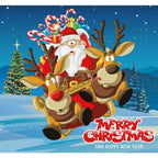 7 ft. x 8 ft. Santa's Take off-Outdoor Holiday 2-Car Split Garage Door Decor Mural for Split Car Garage, 2-Graphic Kit