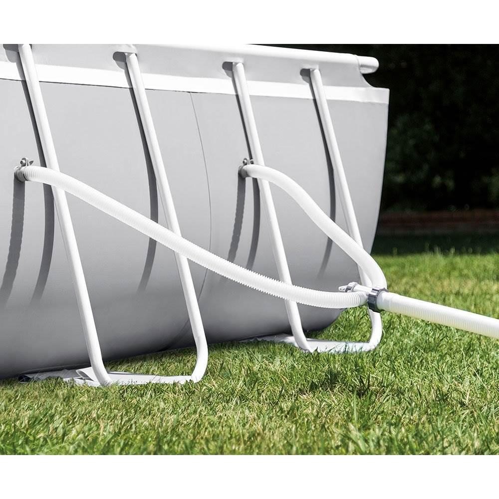 26795EH Prism Frame 16.5ft x 9ft 48in Outdoor Frame Above Ground Oval Swimming Pool Set with Filter Pump, Pool Cover and