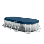 26795EH Prism Frame 16.5ft x 9ft 48in Outdoor Frame Above Ground Oval Swimming Pool Set with Filter Pump, Pool Cover and