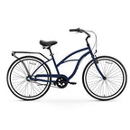 reezero Around Block Women's 3-Speed Beach Cruiser Bicycle, 26" Wheels, Navy