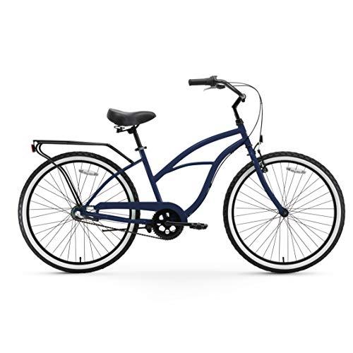 reezero Around Block Women's 3-Speed Beach Cruiser Bicycle, 26" Wheels, Navy