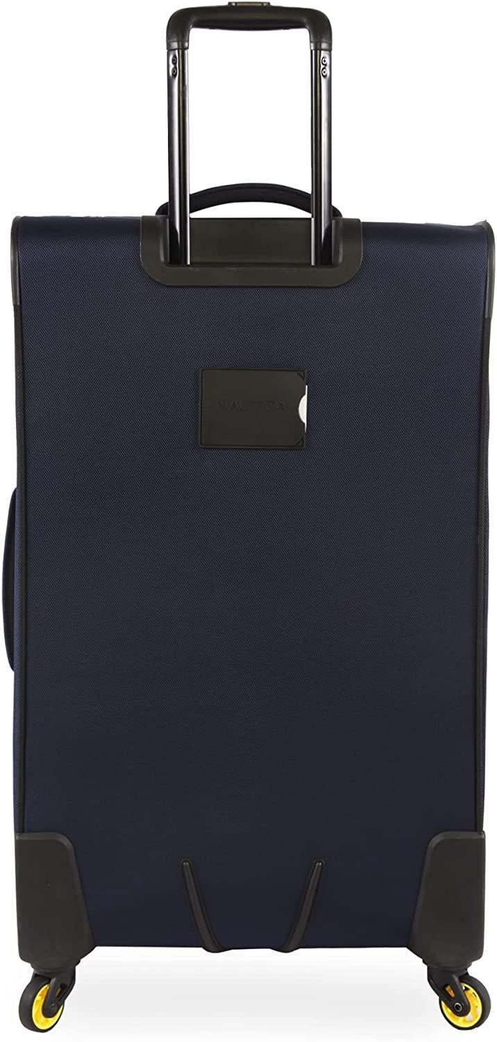 Emry 2pc Softside Luggage Set, Navy Yellow