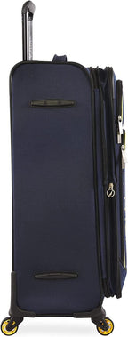 Emry 2pc Softside Luggage Set, Navy Yellow