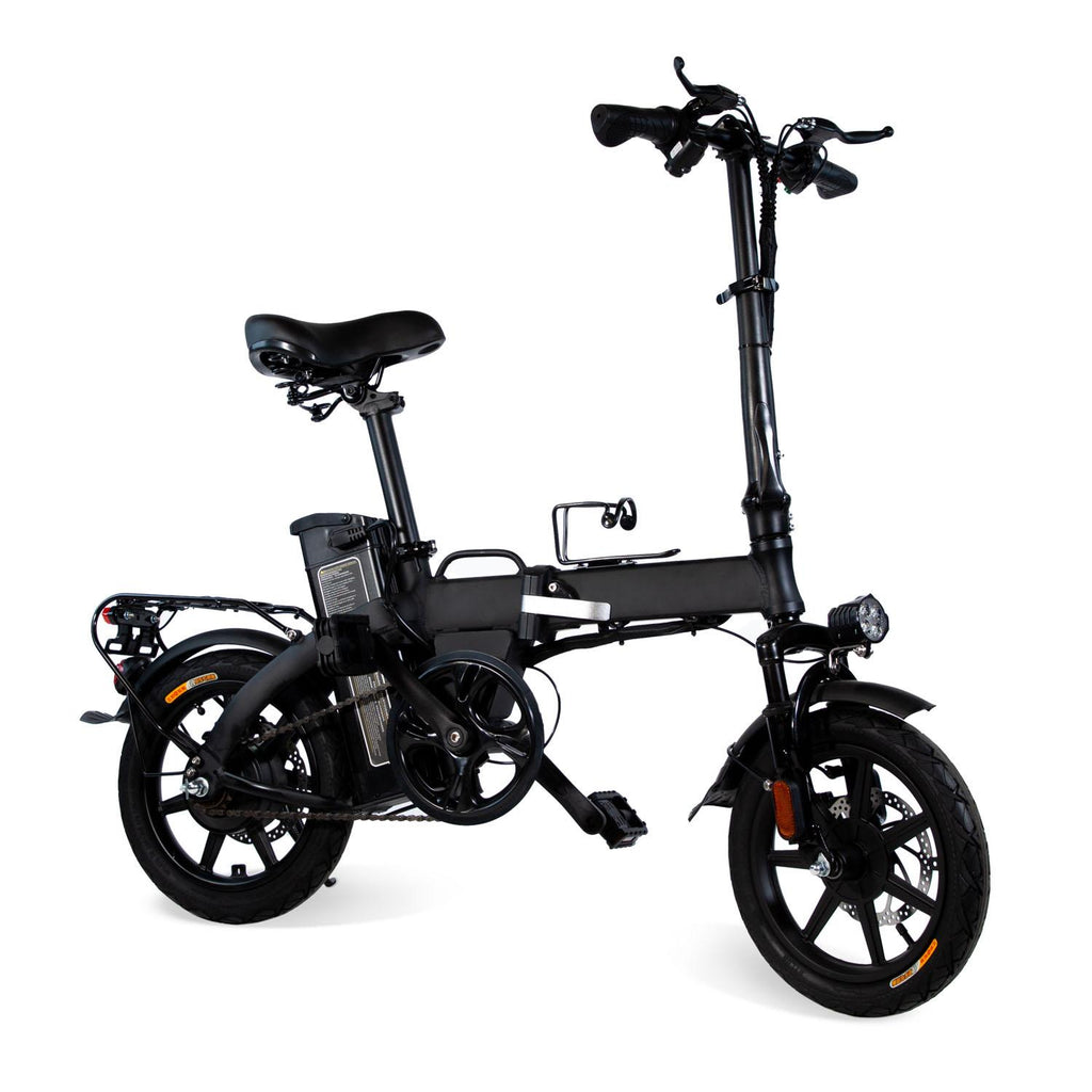 xprit 14 In. Folding Electric Bike, Light Weight, LCD Display, Full Throttle and Pedal Assist, Black
