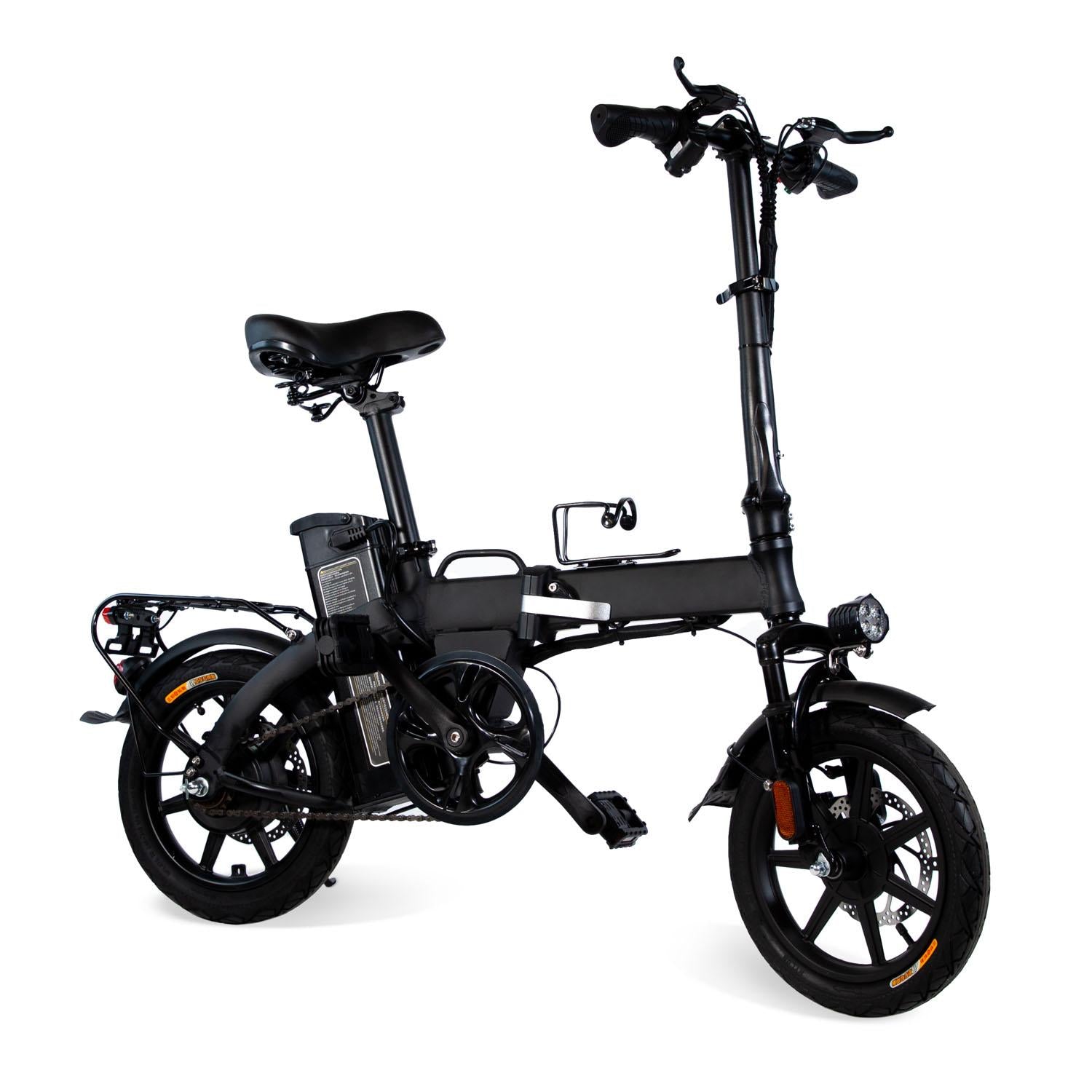 xprit 14 In. Folding Electric Bike, Light Weight, LCD Display, Full Throttle and Pedal Assist, Black