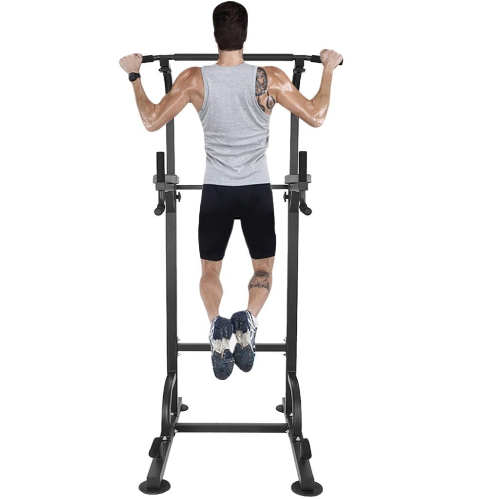Dip Station Chin Up Bar Power Tower Pulls Push Home Gym Fitness Core