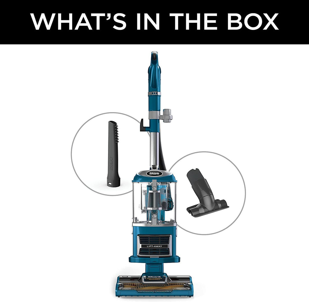 Shark ZU503AMZ Navigator Lift-Away Upright Vacuum with Self-Cleaning Brushroll, HEPA Filter, Swivel Steering, Upholstery Tool &amp; Pet Crevice Tool, Perfect for Pets &amp; Multi-Surface Cleaning, Teal
