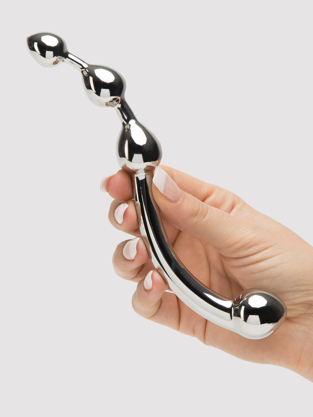 njoy Fun Wand Stainless Steel Dildo, Silver