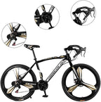 26" Road Bicycle for Men and Women, 21 Speed Disc Brakes, High Carbon Steel Frame,700c Wheels, Road Bicycle - U.S.Shipping