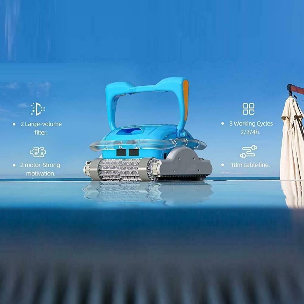 portable swimming pool robotic automatic vacuum cleaner with 18m swivel cable us