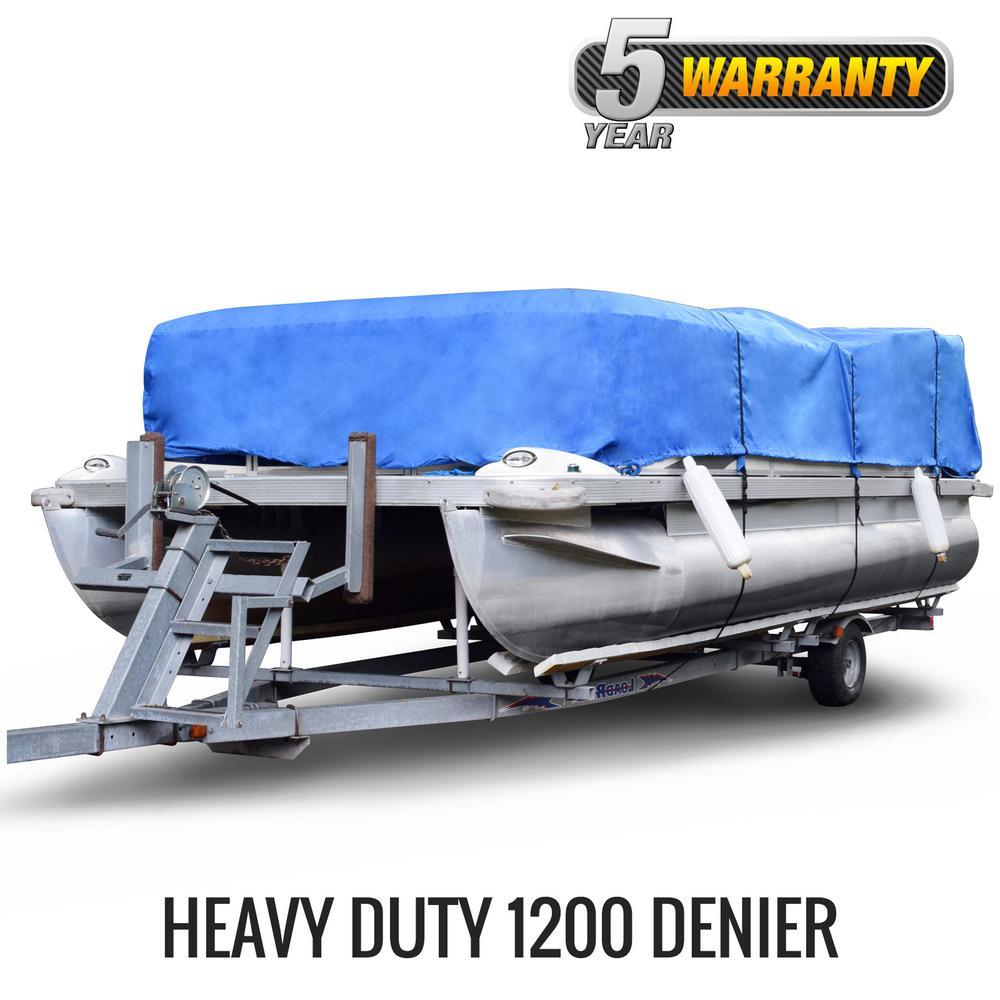 Sportsman 1200 Denier 17 ft. to 20 ft. Blue Pontoon Boat Cover Size PT-2
