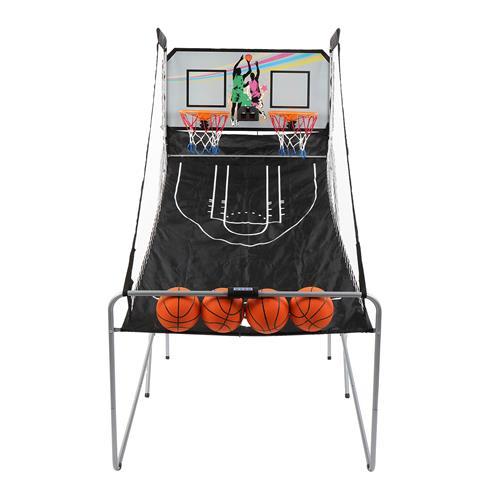 Magazine Basketball Machine Shooting Machine Indoor Basketball Arcade Game Double Electronic Basket Shooting 2 People With 4 Balls